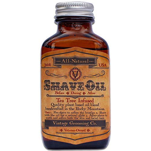 Vintage All-Natural Shave Oil, Tee Tree (3oz)