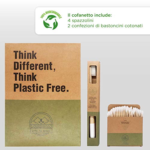 Eco Friendly and Biodegradable Bamboo Toothbrush Water Resistant | Plastic Fr...