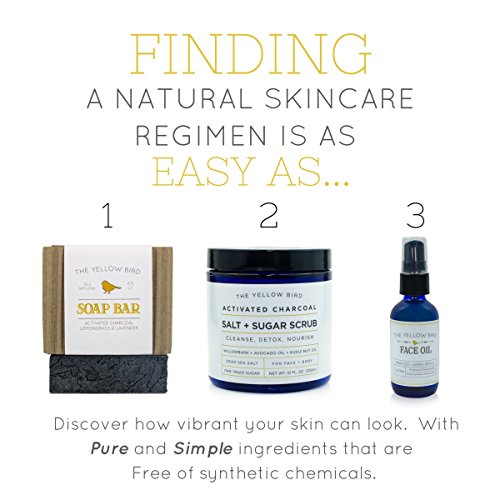 Natural Activated Charcoal Body & Face Scrub. Exfoliating Dead Sea Salt & Sug...