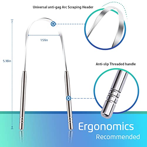 New Tongue Scraper, 5PCS Tongue Cleaner, Medical Grade Tongue Scrapers,Great ...