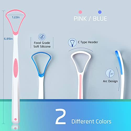 New Tongue Scraper, 5PCS Tongue Cleaner, Medical Grade Tongue Scrapers,Great ...