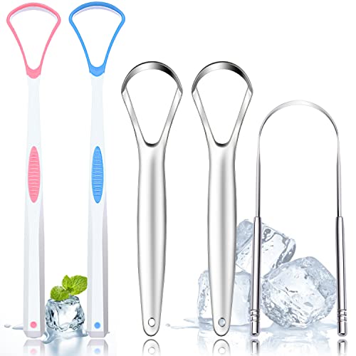 New Tongue Scraper, 5PCS Tongue Cleaner, Medical Grade Tongue Scrapers,Great ...