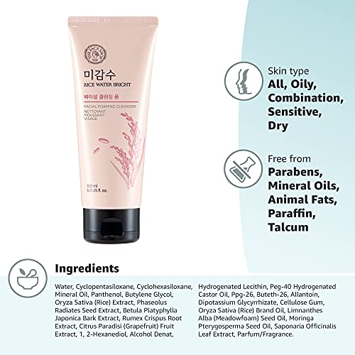 THEFACESHOP Rice Water Bright Foam Cleanser 150ml