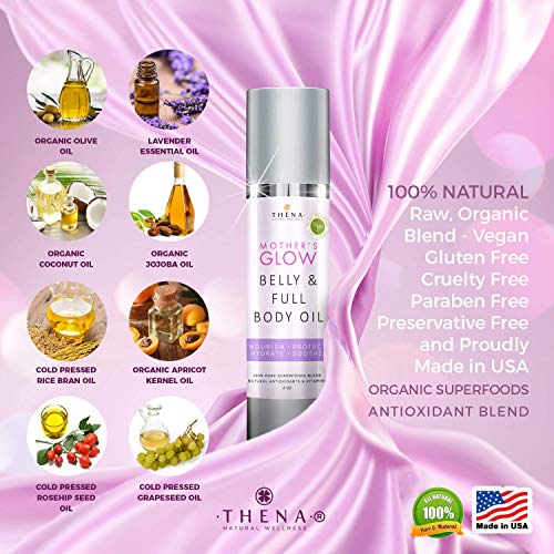 Organic Belly Oil For Pregnancy Helps Prevent Stretch Marks Dry Skin, Best Na...