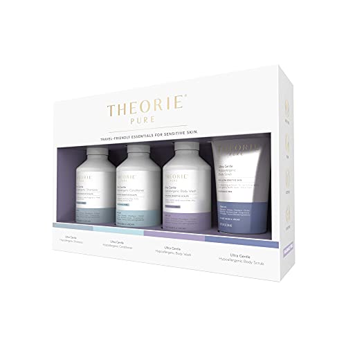 THEORIE PURE Collection Travel Set- Hypoallergenic- Shampoo, Conditioner, Bod...