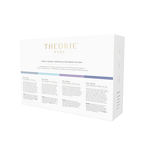 THEORIE PURE Collection Travel Set- Hypoallergenic- Shampoo, Conditioner, Bod...
