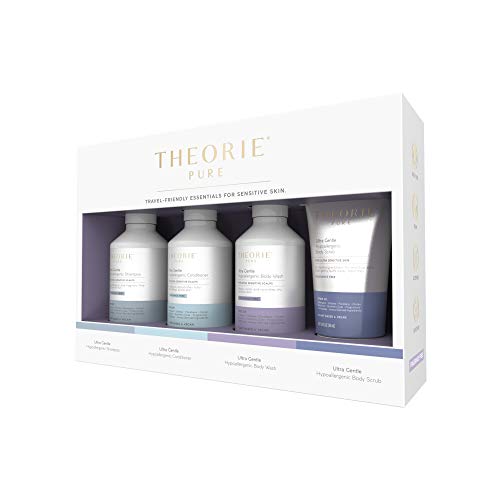 THEORIE PURE Collection Travel Set- Hypoallergenic- Shampoo, Conditioner, Bod...