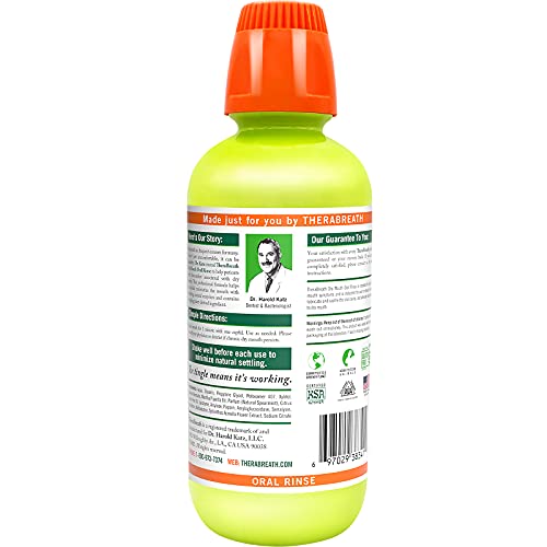TheraBreath Dry Mouth Dentist Recommended Oral Rinse, Tingling Mint, 16 Ounce...