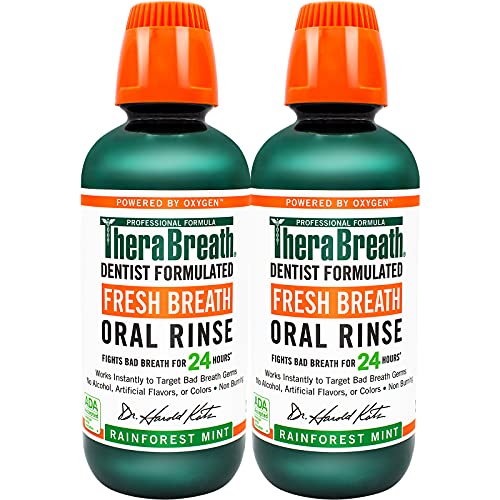 TheraBreath Fresh Breath Dentist Formulated 24-Hour Oral Rinse, Rainforest Mi...