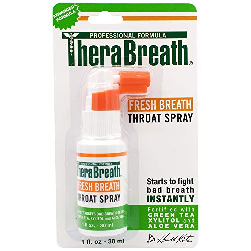 TheraBreath Fresh Breath Professional Formula Throat Spray with Green Tea, 1 ...