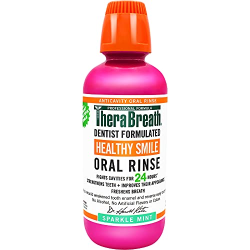 TheraBreath Healthy Smile Dentist Formulated 24-Hour Oral Rinse, Sparkle Mint...