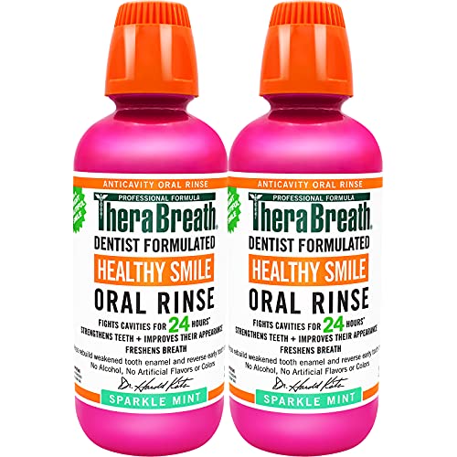TheraBreath Healthy Smile Dentist Formulated 24-Hour Oral Rinse, Sparkle Mint...