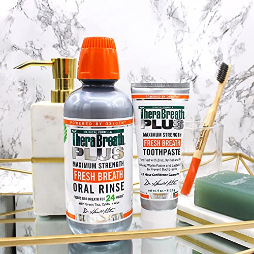 TheraBreath Plus Fresh Breath Dentist Formulated Maximum Strength 24-Hour Ora...