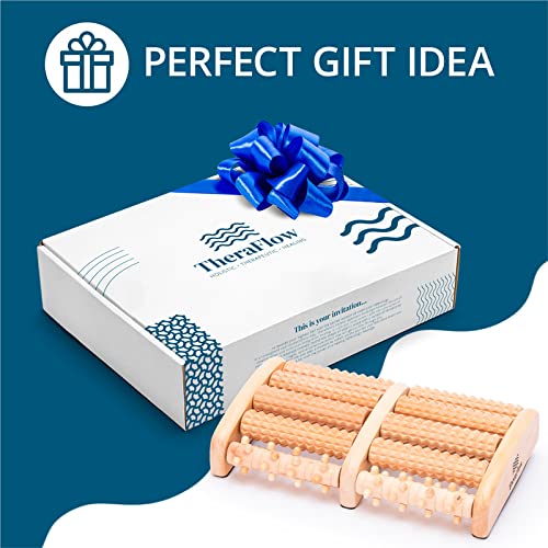 TheraFlow Dual Foot Massager Roller (Large). Relax and Relieve Plantar Fascii...