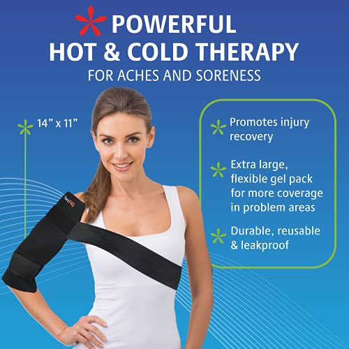 TheraPAQ Ice Pack for Injury - 14"x11" Hot & Cold Ice Packs for Injuries Reus...