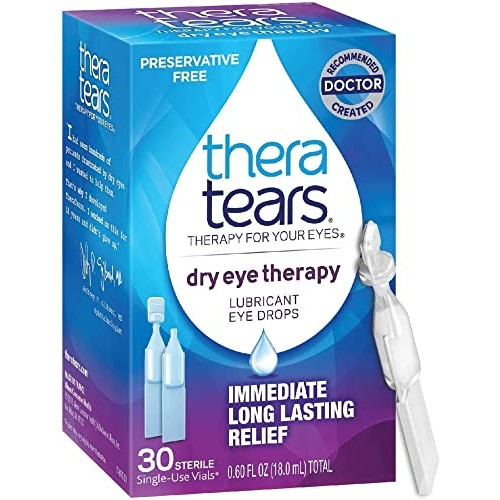 TheraTears Dry Eye Therapy Lubricant Eye Drops for Dry Eyes, Preservative Fre...