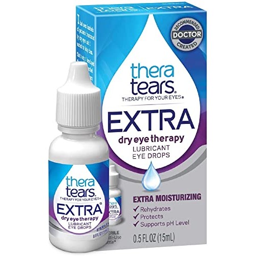 TheraTears Extra Dry Eye Therapy Lubricant Eye Drops for Dry Eyes, 0.5 fl oz