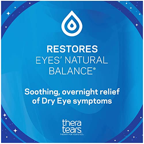 TheraTears Liquid Gel Nighttime Eye Drops for Dry Eyes, 30 Vials, 2 Pack