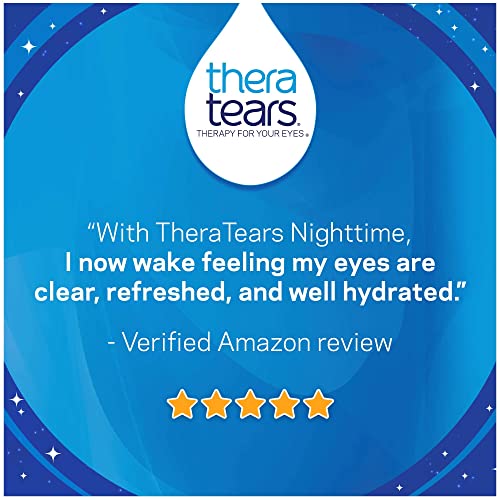 TheraTears Liquid Gel Nighttime Eye Drops for Dry Eyes, 30 Vials, 2 Pack