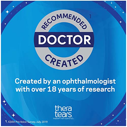 TheraTears Liquid Gel Nighttime Eye Drops for Dry Eyes, 30 Vials, 2 Pack