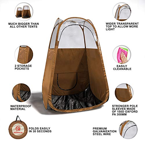 Spray Tan Tent (Bronze) The Best, Bigger Than Others, Folds Easily in 30 Seco...