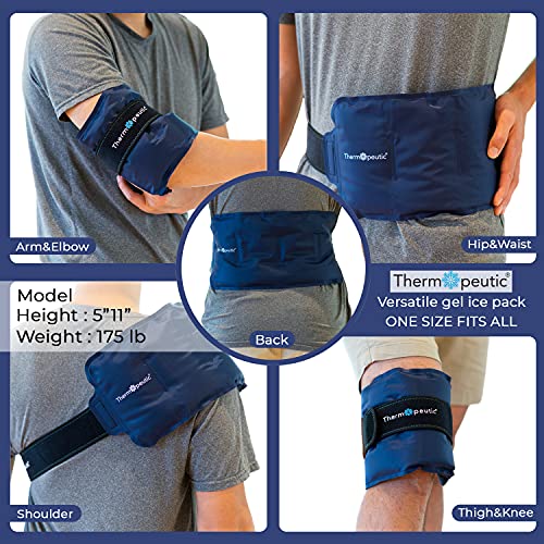 Thermopeutic Reusable Ice Pack for Injuries Unisex (15” X 7”) - Extra Long La...