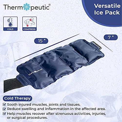 Thermopeutic Reusable Ice Pack for Injuries Unisex (15” X 7”) - Extra Long La...