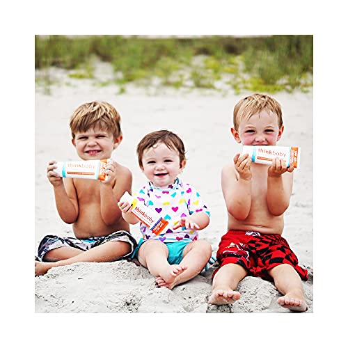 Baby Sunscreen Natural Sunblock from Thinkbaby, Safe, Water Resistant Sunscre...
