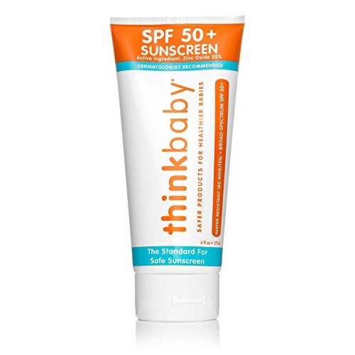 Baby Sunscreen Natural Sunblock from Thinkbaby, Safe, Water Resistant Sunscre...
