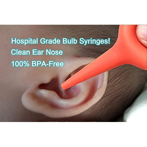 2 Pack Ear Bulb Syringe 30ml/1oz Soft Rubber Hand Ear Washing Squeeze Bulb fo...