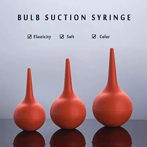 2 Pack Ear Bulb Syringe 30ml/1oz Soft Rubber Hand Ear Washing Squeeze Bulb fo...