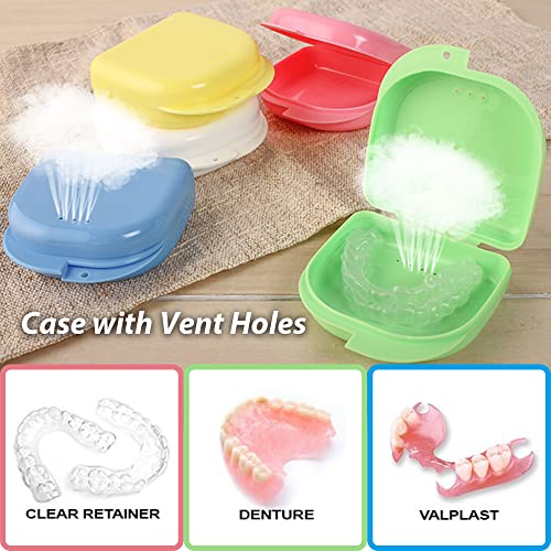 2 Pack Retainer Case Orthodontic Retainer Holder Cases with Vent Holes for In...