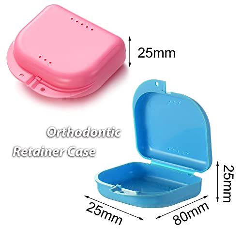 2 Pack Retainer Case Orthodontic Retainer Holder Cases with Vent Holes for In...