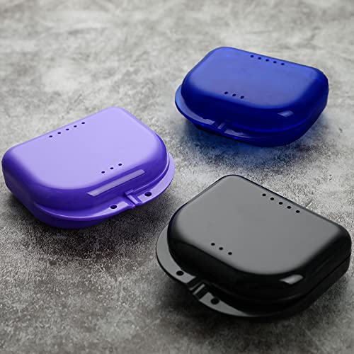 2 Pack Retainer Case Orthodontic Retainer Holder Cases with Vent Holes for In...