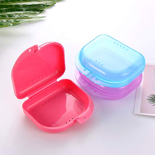 2 Pack Retainer Case Orthodontic Retainer Holder Cases with Vent Holes for In...