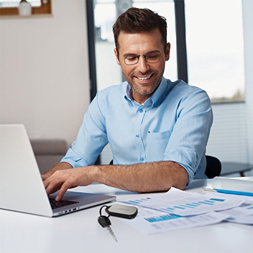 ThinOptics unisex adult Keychain Case + Reading Glasses, Black, 44 mm US