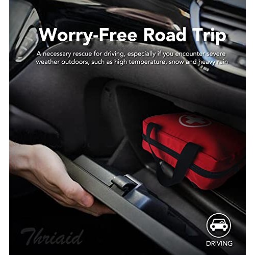 330 Piece First Aid Kit, Premium Waterproof Compact Trauma Medical Kits for A...