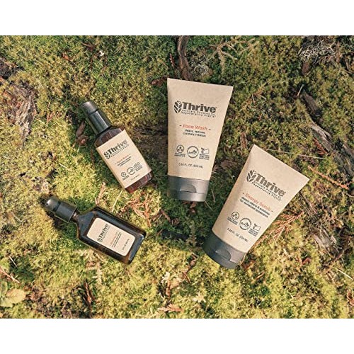 THRIVE Natural VIP Men's Skin Care Set (4 Piece) – Grooming Gift Set to Wash,...
