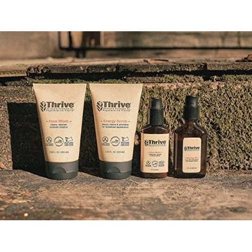 THRIVE Natural VIP Men's Skin Care Set (4 Piece) – Grooming Gift Set to Wash,...