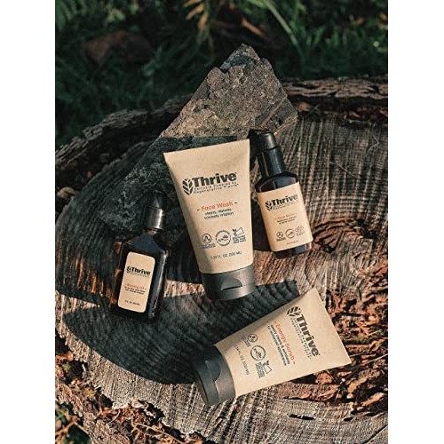 THRIVE Natural VIP Men's Skin Care Set (4 Piece) – Grooming Gift Set to Wash,...