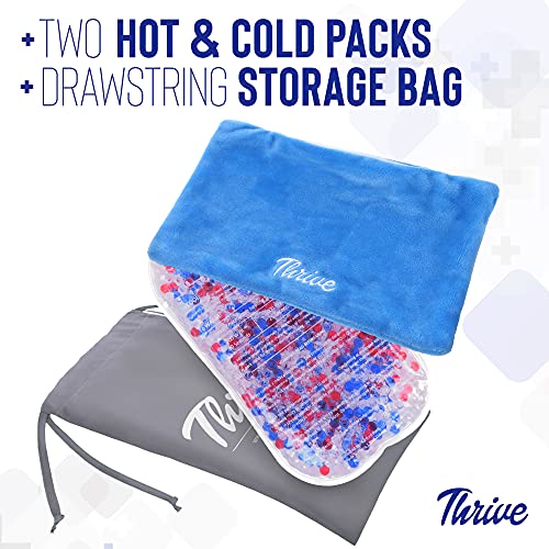 Gel Beads Hot & Cold Compress Ice Pack (2-Pack) - Gel Bead Ice Pack w/ 2 Cove...