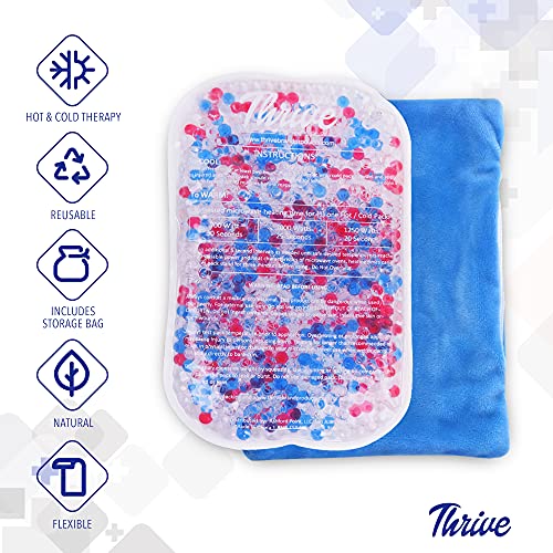 Gel Beads Hot & Cold Compress Ice Pack (2-Pack) - Gel Bead Ice Pack w/ 2 Cove...