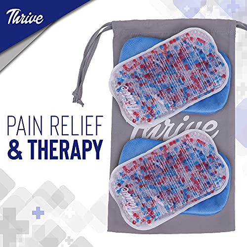Gel Beads Hot & Cold Compress Ice Pack (2-Pack) - Gel Bead Ice Pack w/ 2 Cove...