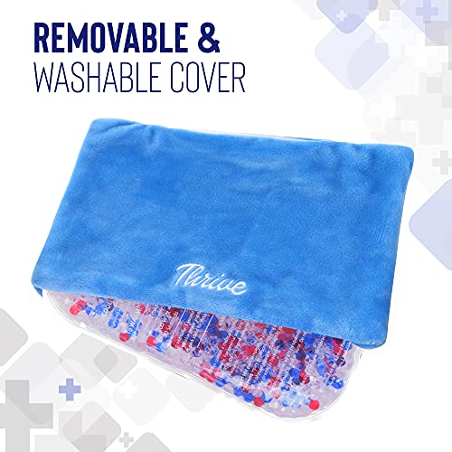 Gel Beads Hot & Cold Compress Ice Pack (2-Pack) - Gel Bead Ice Pack w/ 2 Cove...