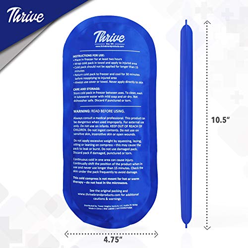 Thrive Cold Compress Ice Packs (2 Count) – Reusable Ice Pack for Injury – Sof...