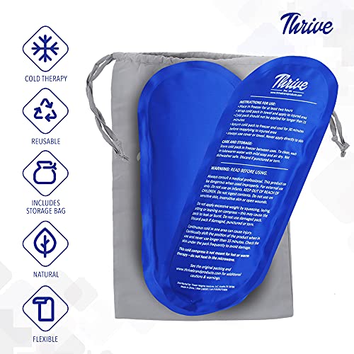 Thrive Cold Compress Ice Packs (2 Count) – Reusable Ice Pack for Injury – Sof...