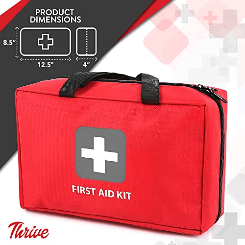 Thrive First Aid Kit (291 Pieces) - First Aid Bag Packed w/ Medical Supplies ...