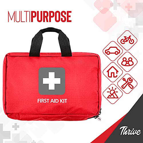 Thrive First Aid Kit (291 Pieces) - First Aid Bag Packed w/ Medical Supplies ...