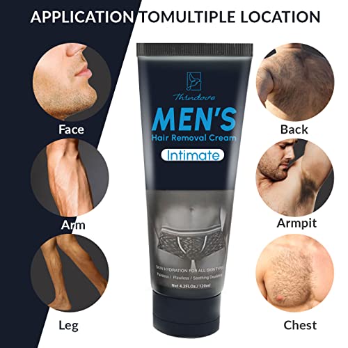 Intimate/Private Hair Removal Cream For Men, - For Unwanted Male Hair In Inti...