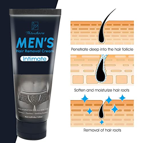 Intimate/Private Hair Removal Cream For Men, - For Unwanted Male Hair In Inti...